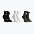 Ponožky Rogelli Core Combi ponožky 3 páry black/white/army green