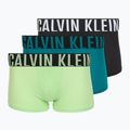 Pánské boxerky Calvin Klein 000NB3775A Trunk 3 páry black/teal breeze/forest freeze