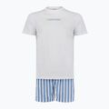 Pánské pyžamo Calvin Klein LV00NM2903 classic white top/vertical boardway
