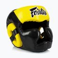 Boxerská helma Fairtex Diagonal Vision Sparring - Full Head Coverage black/yellow 7