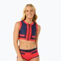 Horní díl plavek Rip Curl Coco Short Sleeve Vest red/dark blue 2