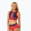 Horní díl plavek Rip Curl Coco Short Sleeve Vest red/dark blue 5