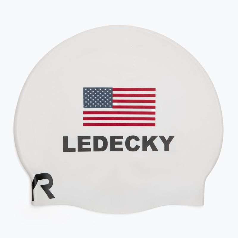 Plavecká čepice TYR Ledecky Silicone white 2