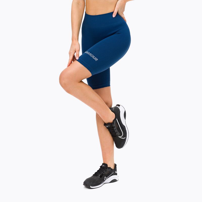 Dámské tréninkové šortky Gym Glamour Bikery push up modré 317 3