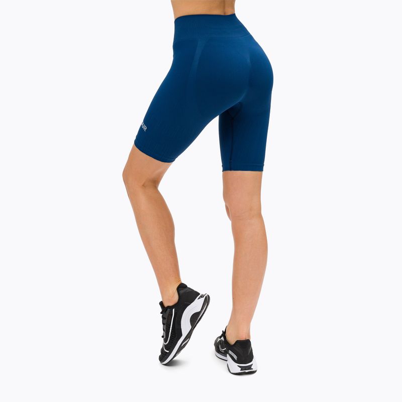 Dámské tréninkové šortky Gym Glamour Bikery push up modré 317 5