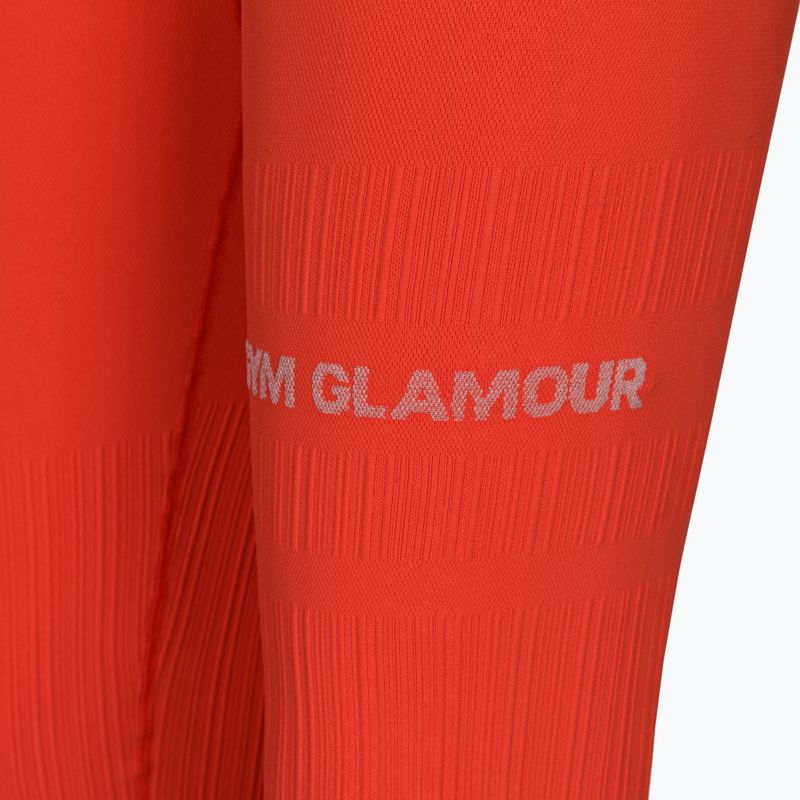 Dámské legíny Gym Glamour push up oranžové 369 15