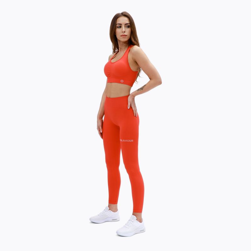 Dámské legíny Gym Glamour push up oranžové 369 9