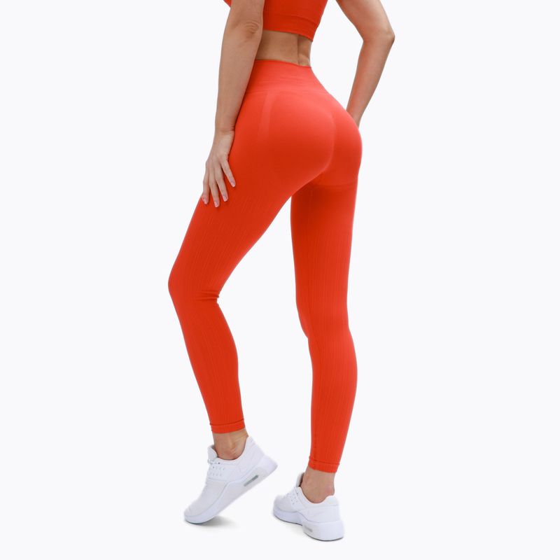 Dámské legíny Gym Glamour push up oranžové 369 10