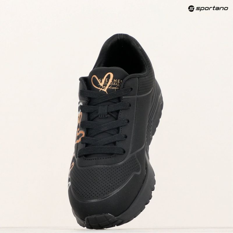 Dětské boty SKECHERS JGoldcrown Uno Lite Metallic Love black/gold 11