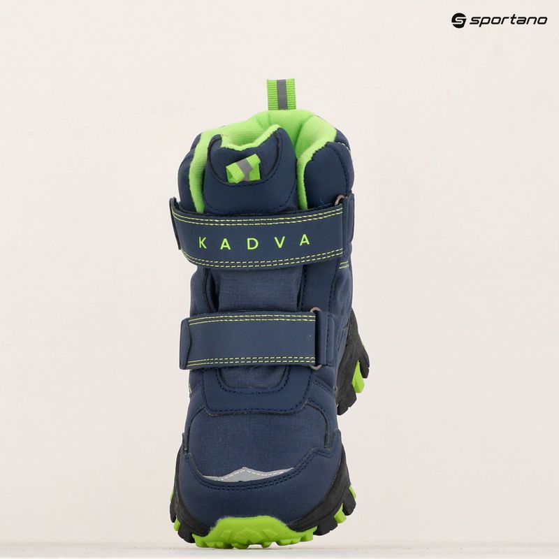 Dětské sněhule KADVA Snowey Mid WaterProof tmavě modrá/zelená 13