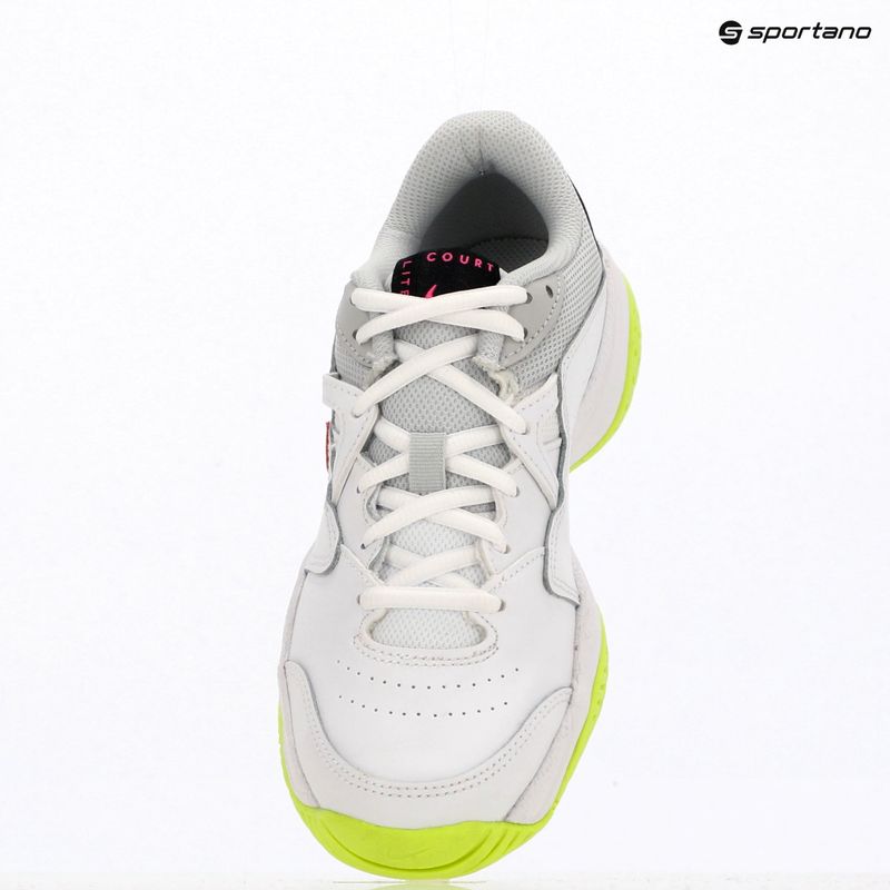 Dětské tenisové boty Nike Court Lite 2 Jr white/hot lime/grey fog/laser fuchsia 6