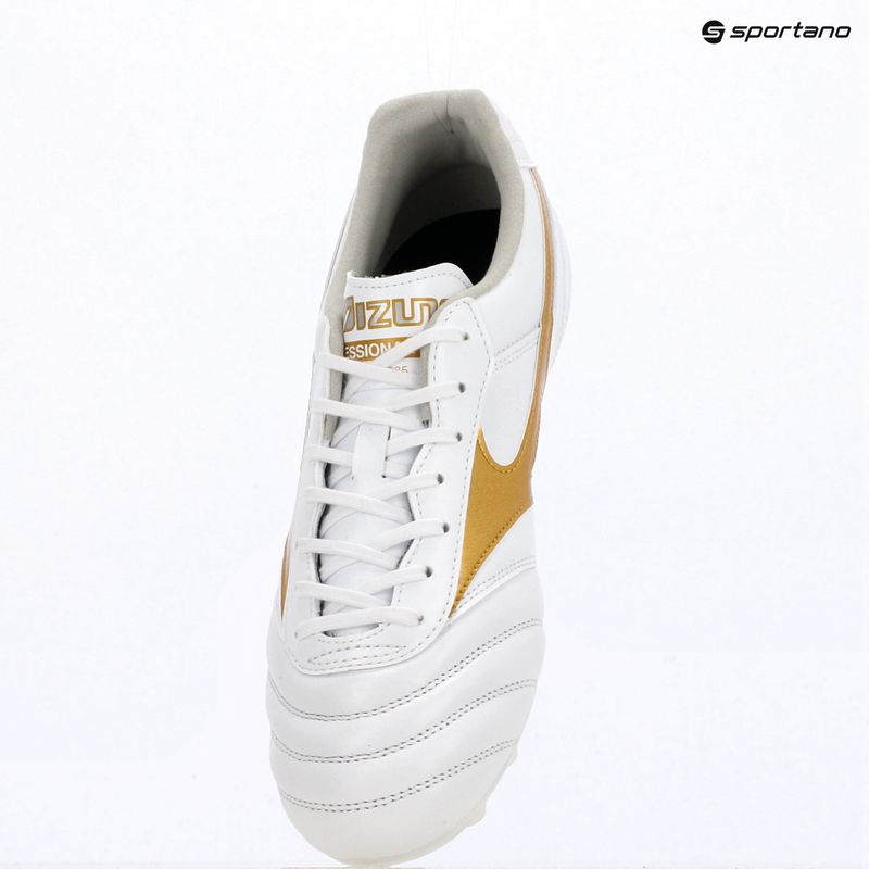 Kopačky Mizuno Morelia II Pro FG white/football gold/galaxy silver 9