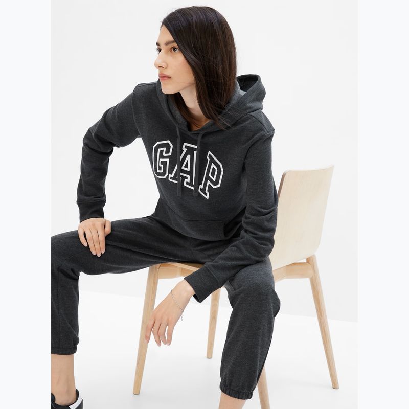 Dámská mikina GAP V-Gap Heritage PO HD charcoal heather 3