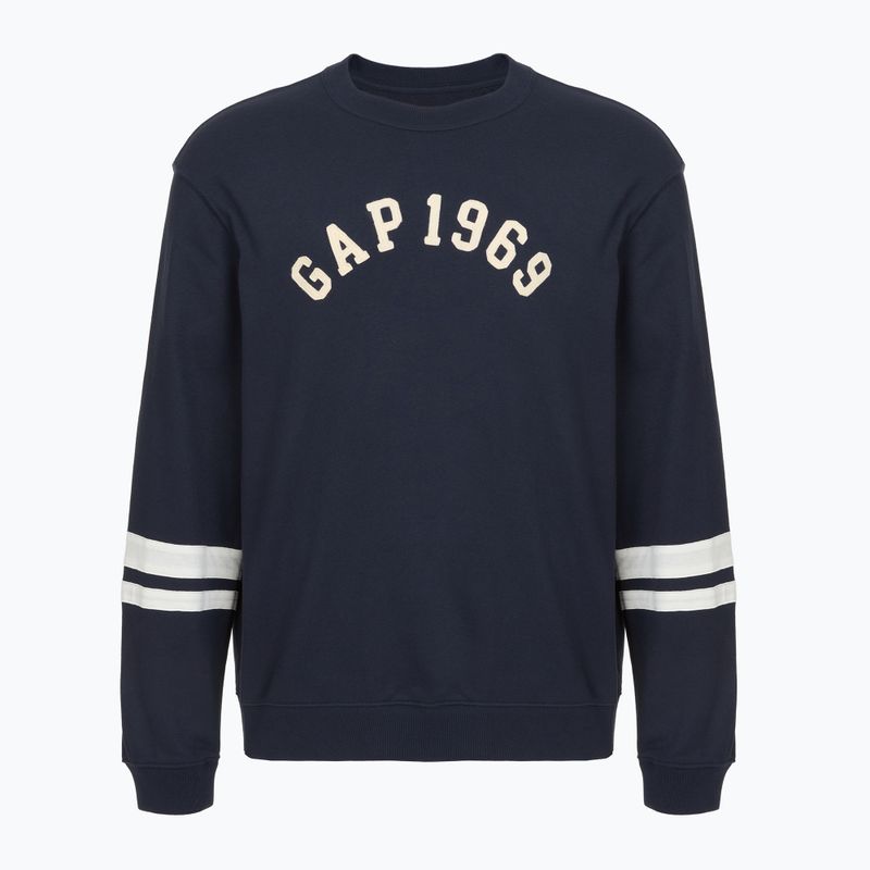 Pánská mikina GAP Logo Piping Crewneck blue navy