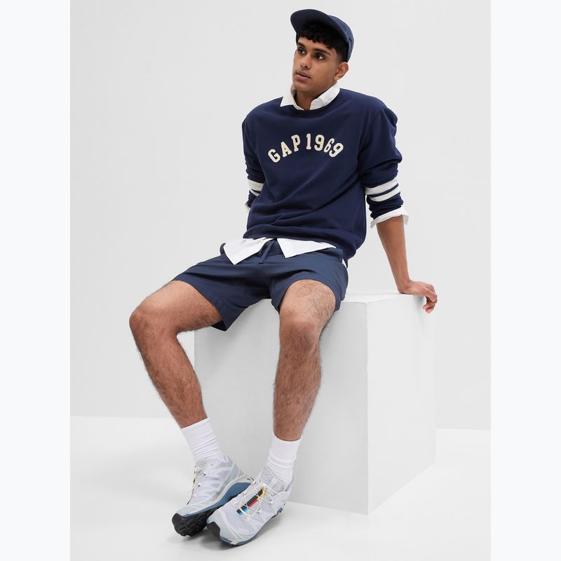 Pánská mikina GAP Logo Piping Crewneck blue navy 5