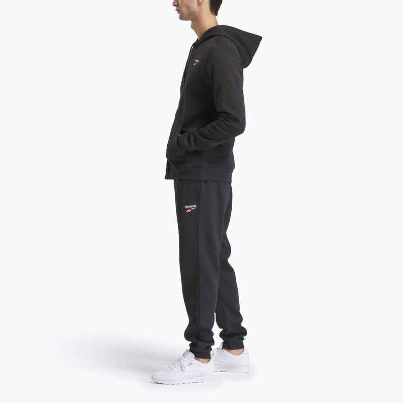 Pánská mikina Reebok Identity SL Fleece FZ black/white/vector red 2