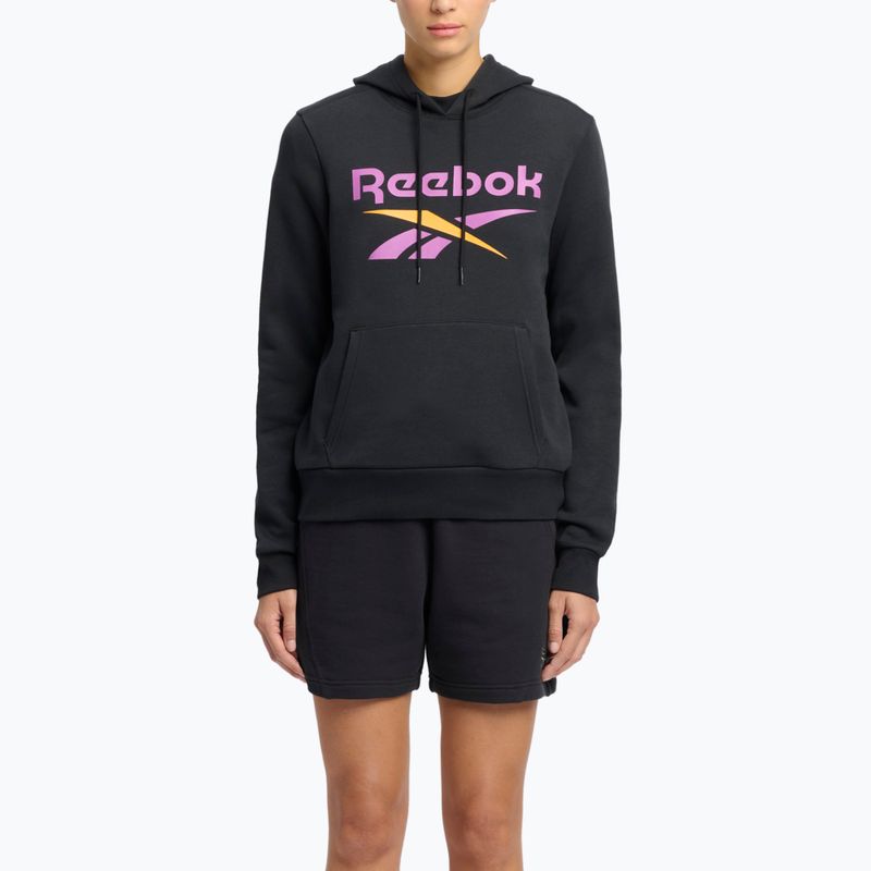 Dámská mikina Reebok Identity Big Logo Fleece black/purple rave/electric amber