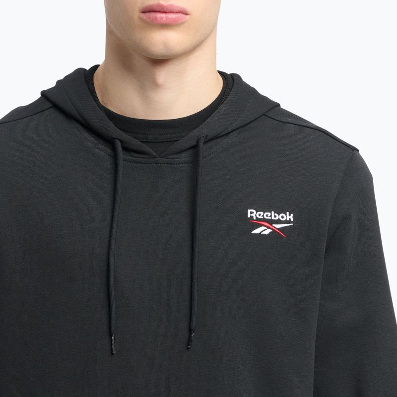 Pánská mikina Reebok Identity Small Logo Hoodie black/white/vector red 4