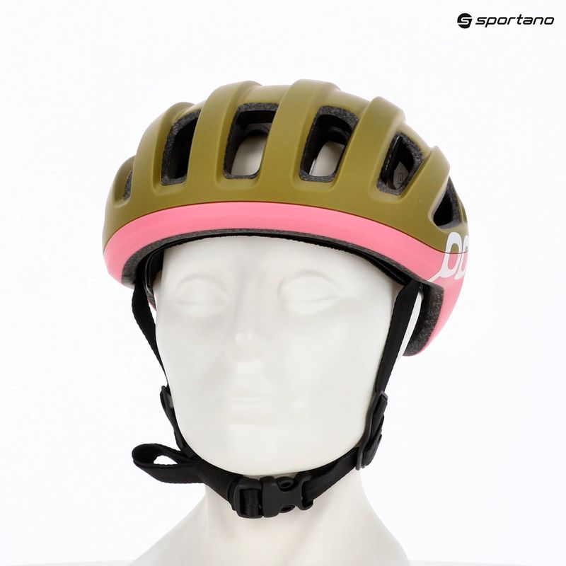 Cyklistická helma POC Amidal olivine green matt/thulite pink matt 14