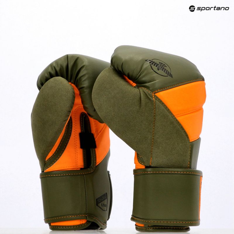 Boxerské rukavice Hayabusa T3 green/orange 15
