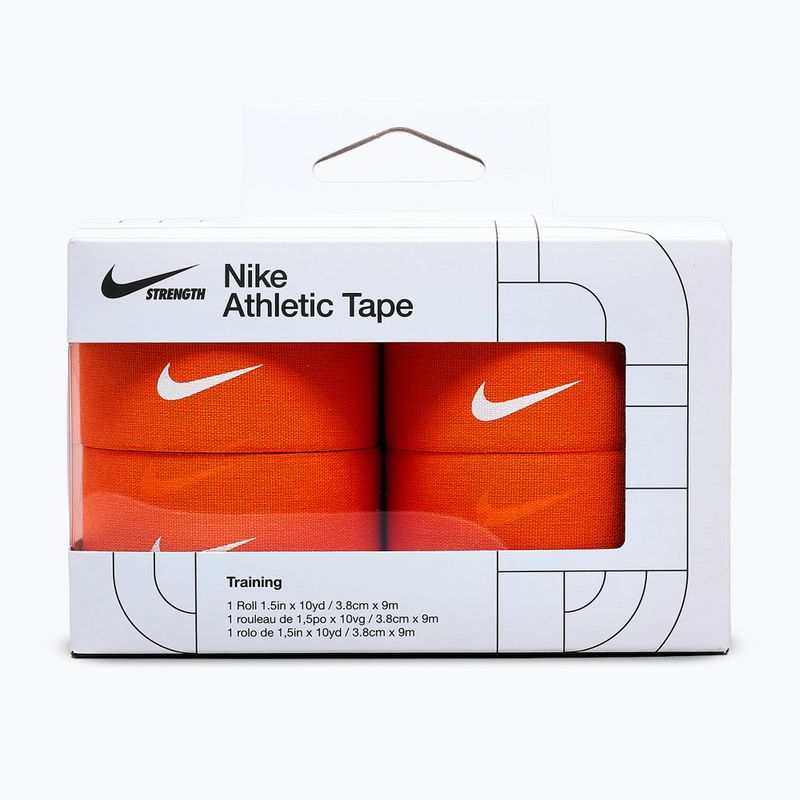 Elastický kohezivní obvaz Nike Strenght Athletic Tape 4 ks. oranžová/bílá 4