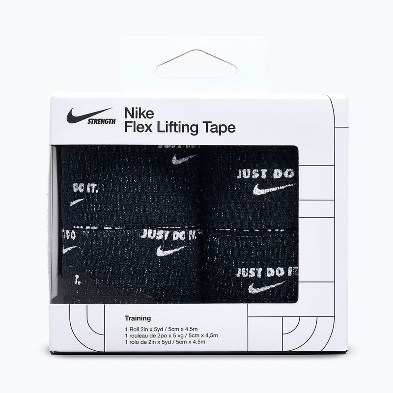 Elastický kohezivní obvaz Nike Strenght Flex Lifting Tape 4 ks. černá/bílá 2