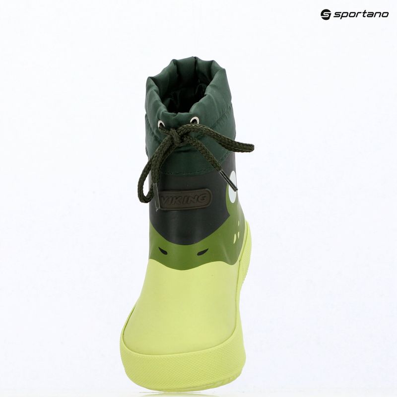 Dětské gumové boty Viking Footwear Alv Barefoot Paw Print světle zelená/zelená 16