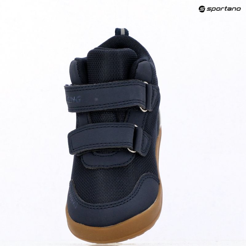 Dětské barefoot boty Viking Footwear Alv Barefoot Mid 2V Waterproof navy 21