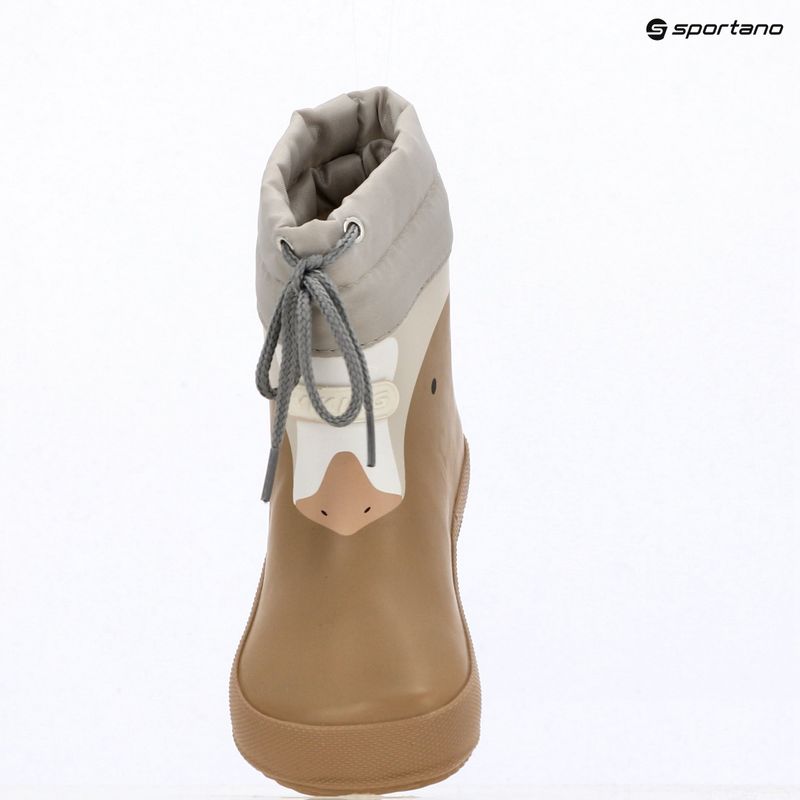 Dětské gumové boty Viking Footwear Alv Barefoot Paw Print béžové 15