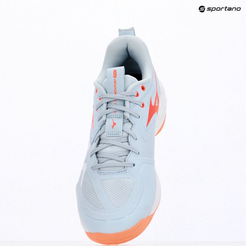 Dámské volejbalové boty Mizuno Wave Momentum Pro blue finch/lava orange/flamingo coral 9