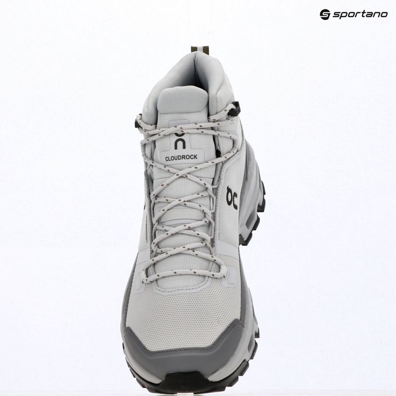 Pánské turistické boty On Cloudrock Mid Waterproof glacier/alloy 14
