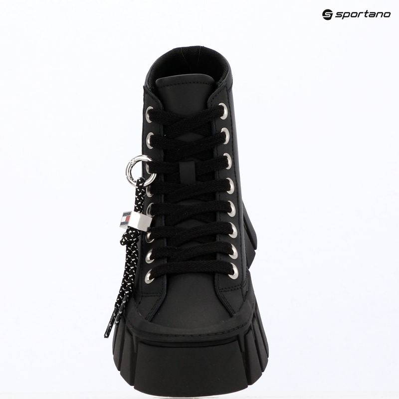 Dámské boty Tommy Jeans Platform Sneaker Leather Mc black 9