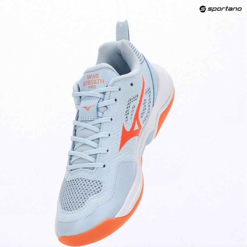 Dámské házenkářské boty Mizuno Wave Stealth Pro blue finch/lava orange 10