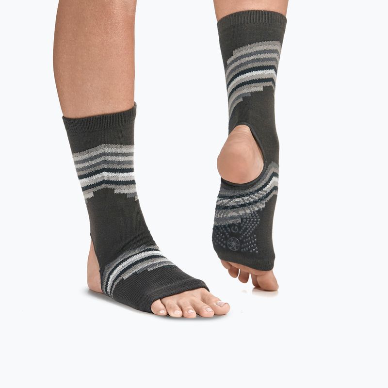 Ponožky Gaiam Grippy Yoga Anklets smoky grey 5