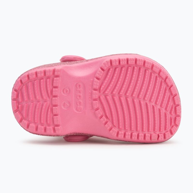 Dětské nazouváky Crocs Classic Glitter Clog Toddler pink lemonade 5