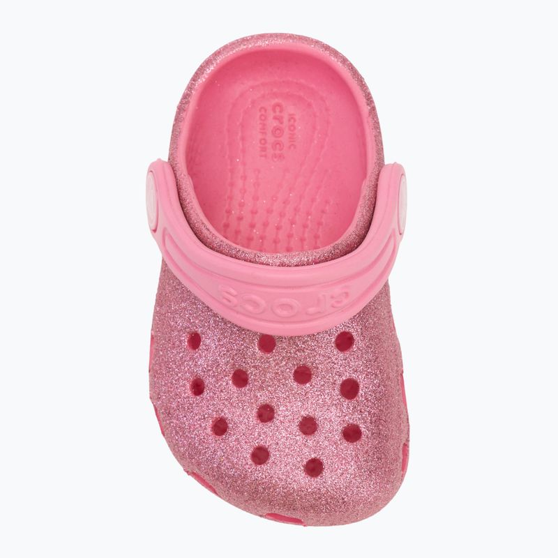 Dětské nazouváky Crocs Classic Glitter Clog Toddler pink lemonade 6