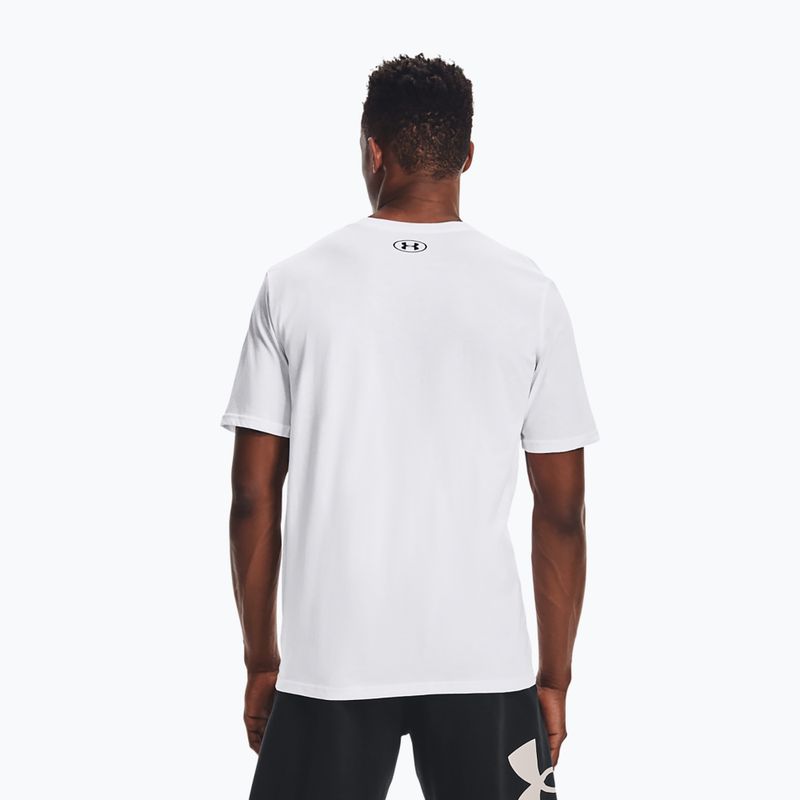 Pánské tréninkové tričko Under Armour Sportstyle Left Chest SS white/black 2