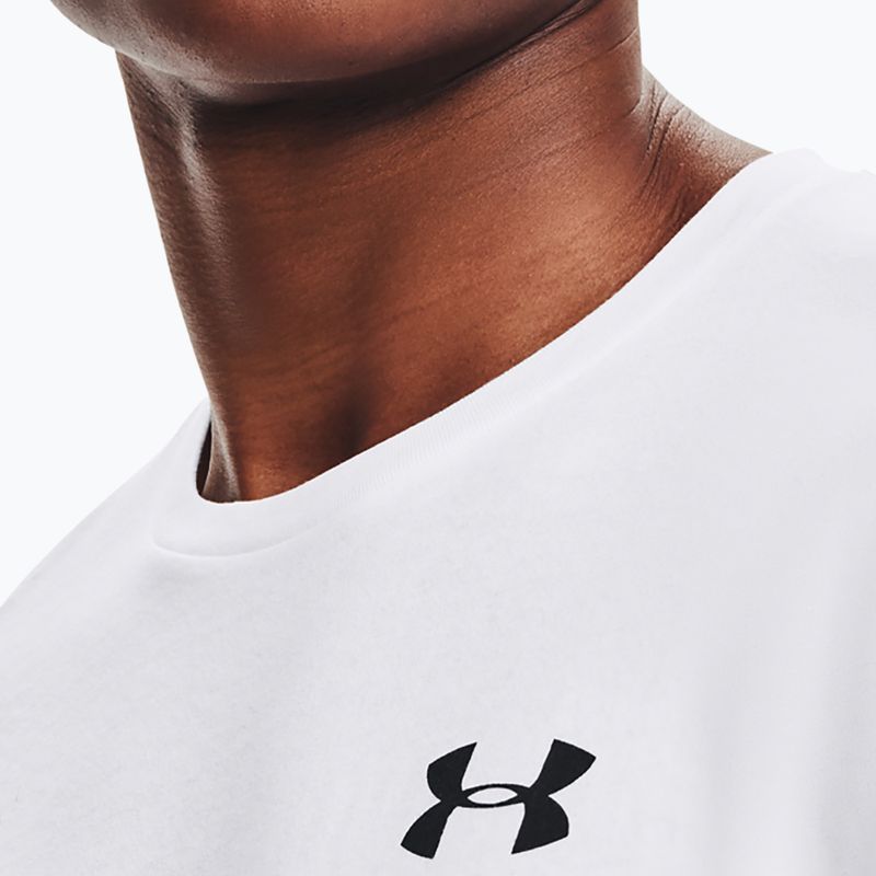 Pánské tréninkové tričko Under Armour Sportstyle Left Chest SS white/black 3