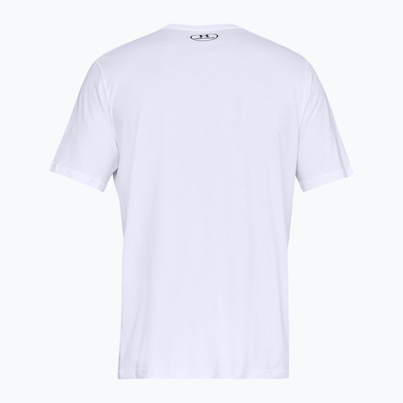 Pánské tréninkové tričko Under Armour Sportstyle Left Chest SS white/black 9