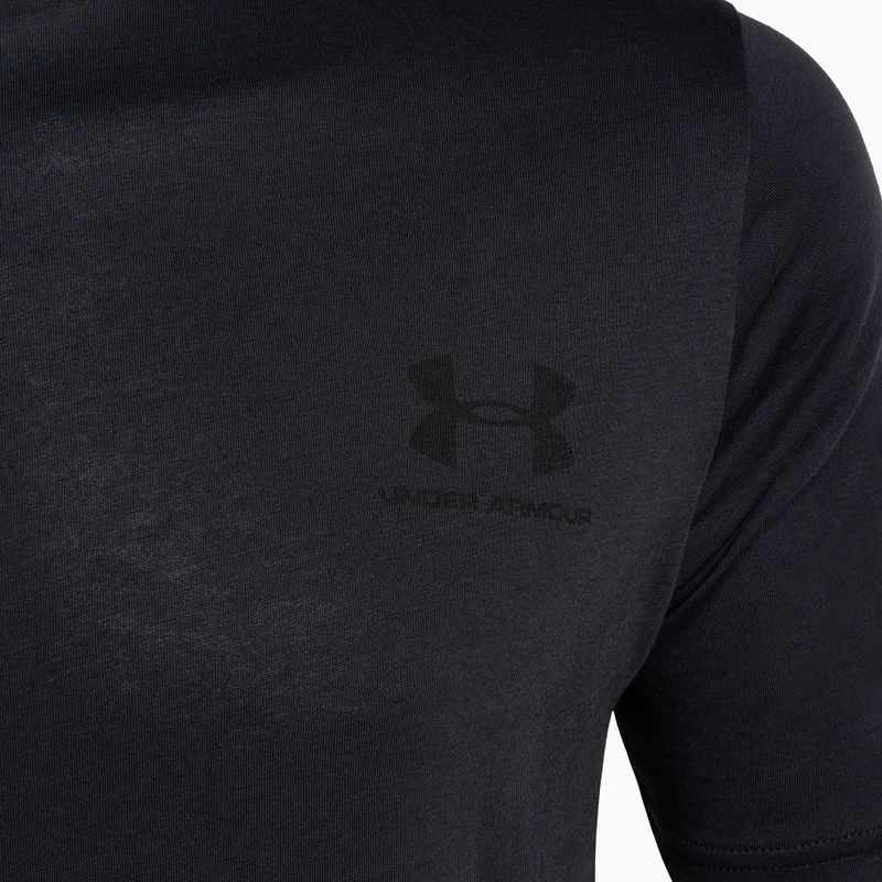 Pánské tréninkové tričko Under Armour Sportstyle Left Chest SS černé 6