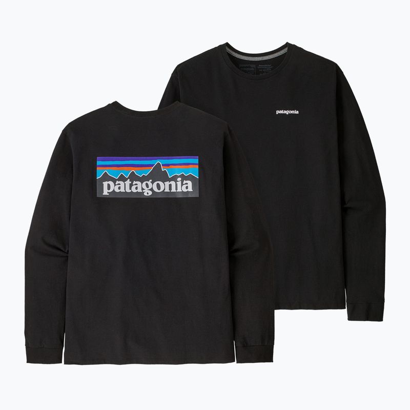 Pánské trekové tričko longsleeve Patagonia P-6 Logo Responsibili black 4