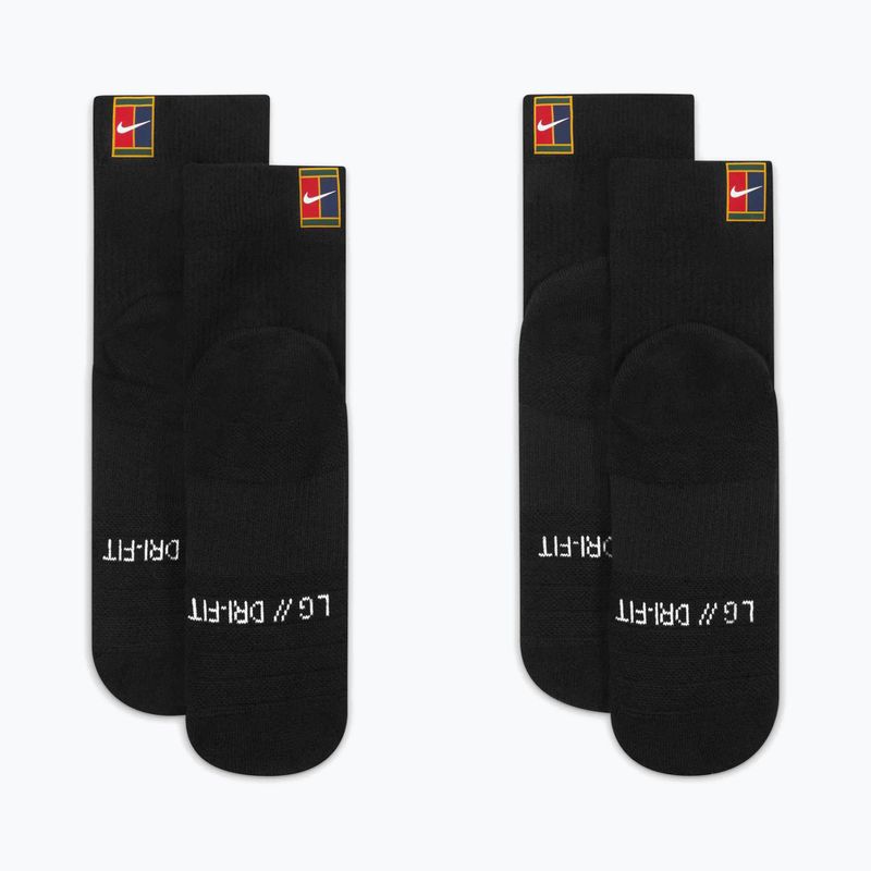 Ponožky Nike Court Multiplier Max 2 páry black/black 6