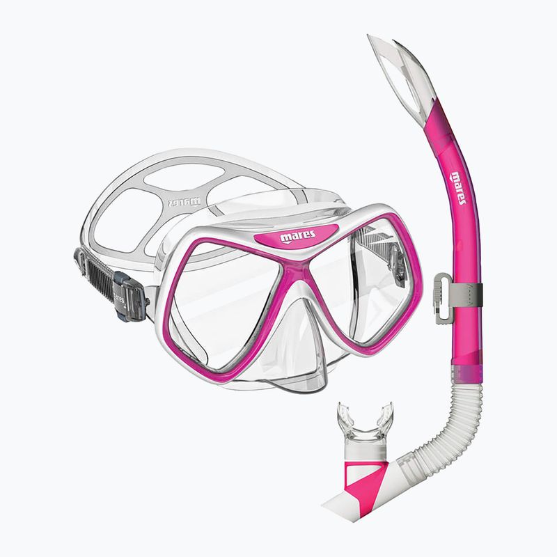 Sada na šnorchlování Mares Ridley pink/white/clear