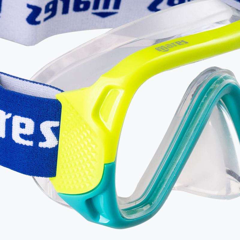 Dětská šnorchlovací sada Mares Combo Keewee Junior yellow/auqa/clear 4