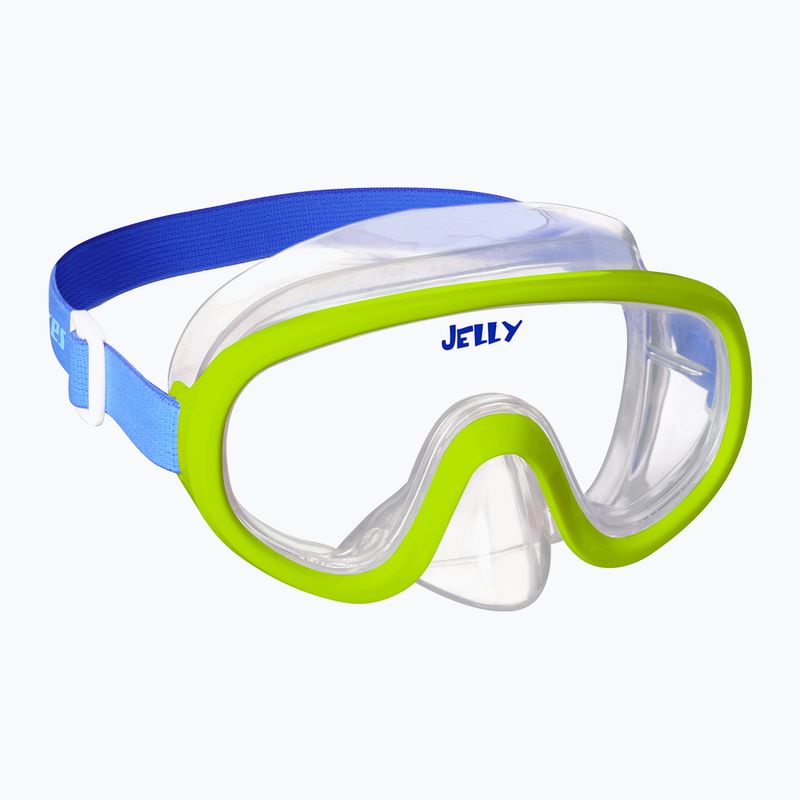 Dětská šnorchlovací sada Mares Combo Jelly lime/blue/clear 2