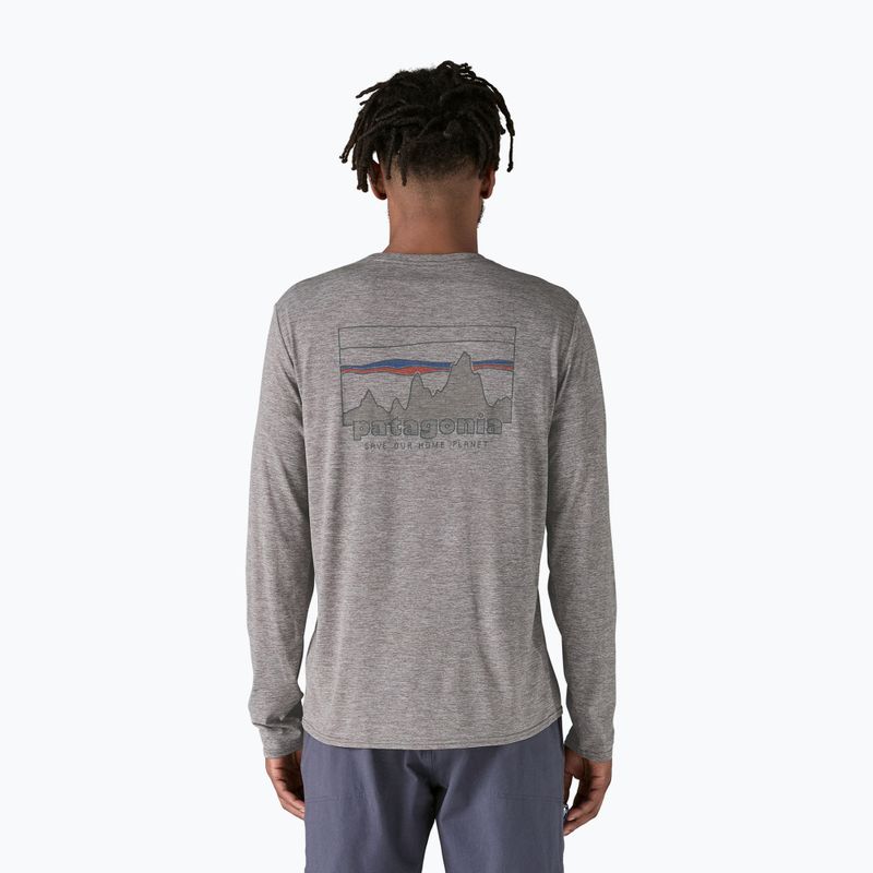 Pánské tričko Patagonia Cap Cool Daily Graphic 73 Longsleeve skyline/feather grey  3
