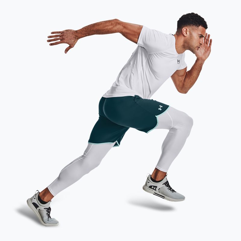Pánské fitness legíny Under Armour HeatGear white/black 4