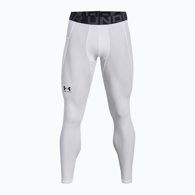 Pánské fitness legíny Under Armour HeatGear white/black 6