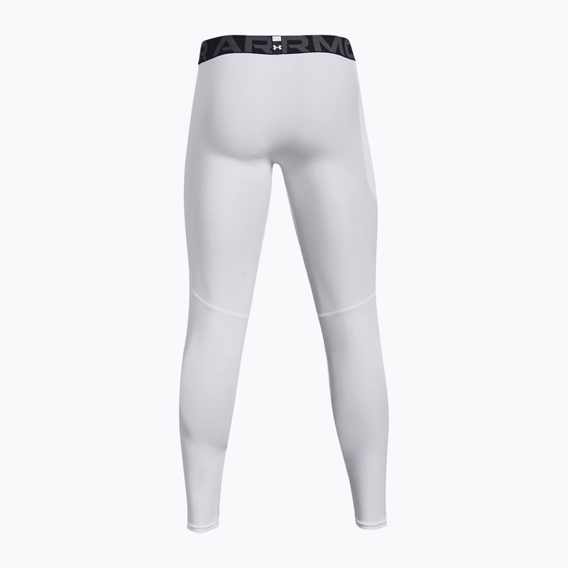 Pánské fitness legíny Under Armour HeatGear white/black 7