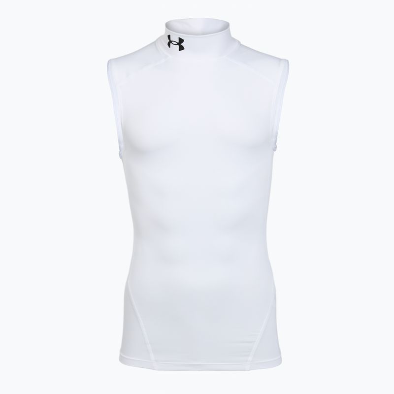 Pánské tréninkové tričko Under Armour HG Armour Comp Mock SL castlerock/white